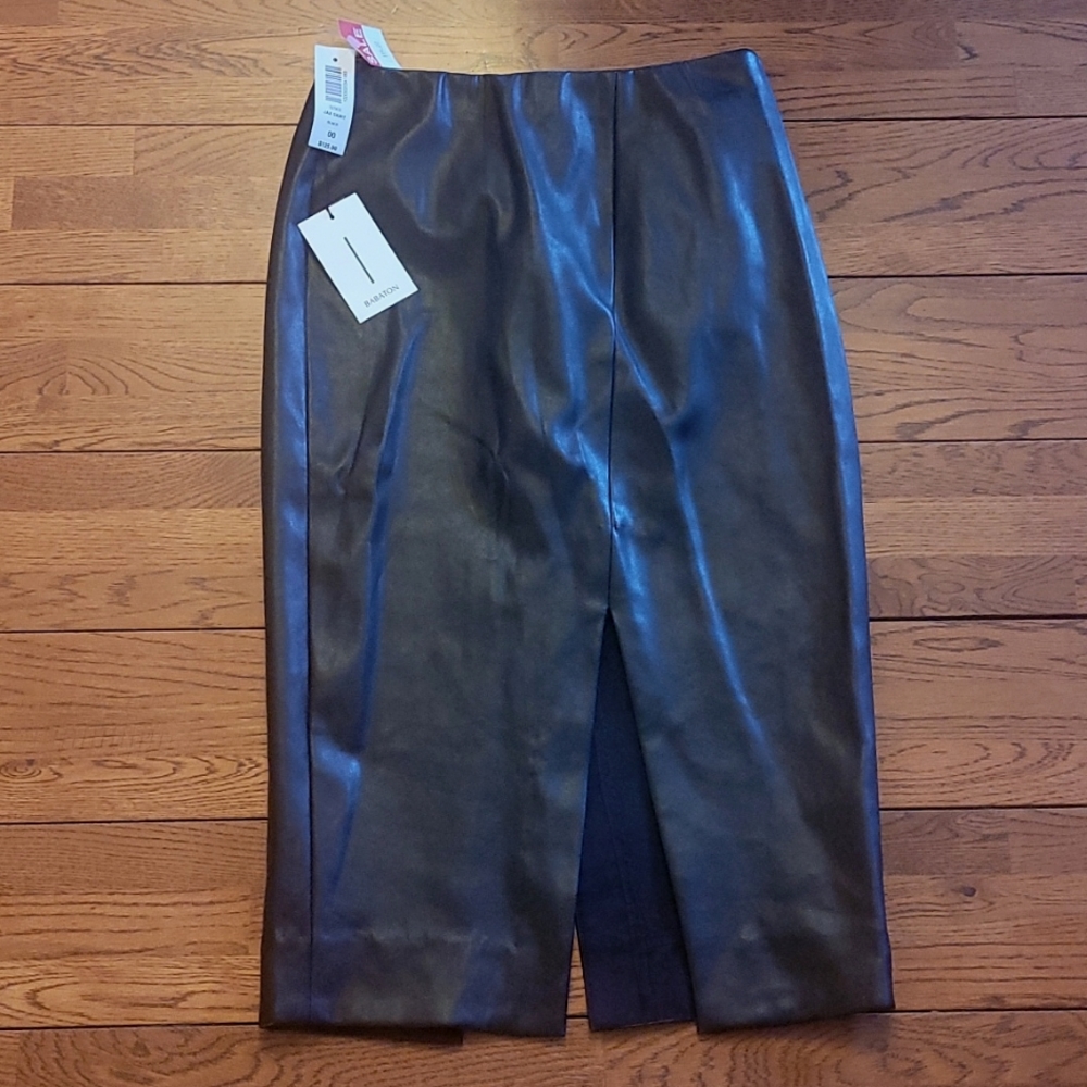 Aritzia Jax Vegan Leather Skirt with slit